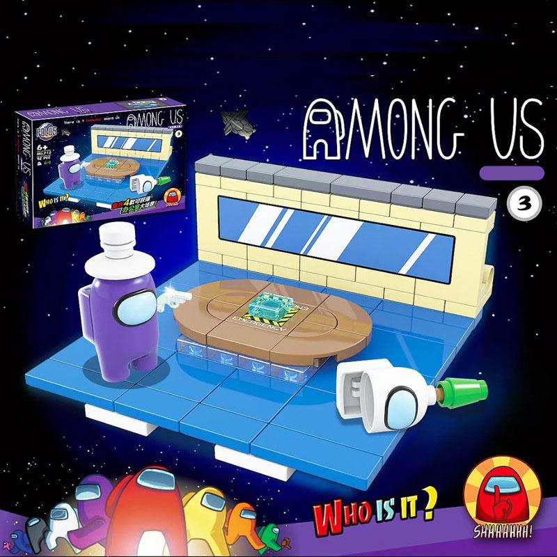 Іграшка Фіолетовий Among Us (92 деталі) «Спальня» конструктор для дітей (l_10134), фото 1