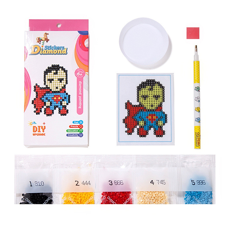 Іграшка «Супермен», наклейка алмазна вишивка для дітей (l_9299), фото 1