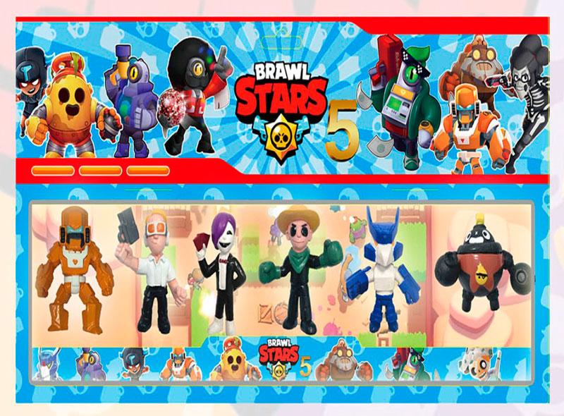Іграшка Brawl Stars (5 сезон) — Бо Меха, Кольт Рок-Зірка, Тара, Ворон-меха, Тик, Фем — 6 фігурок у наборі,, фото 1