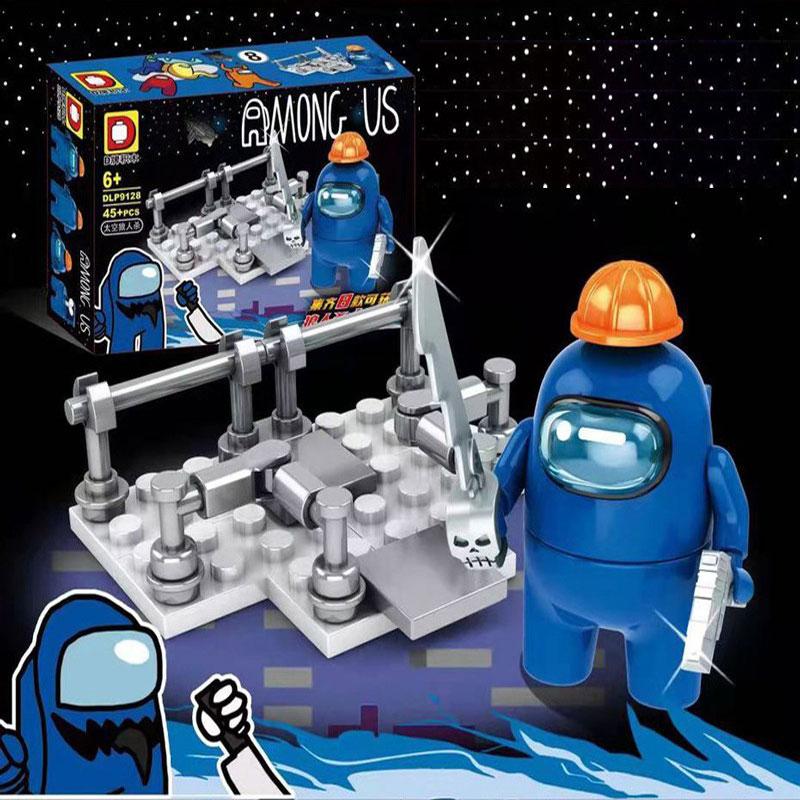 Іграшка Конструктор Синій (45 деталей) Among Us для дітей (l_9334), фото 1