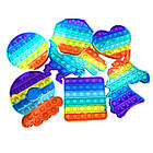 Іграшка «Дельфін райдужний» гра Pop it з принтом на кульках для дітей (l_9425), фото 2