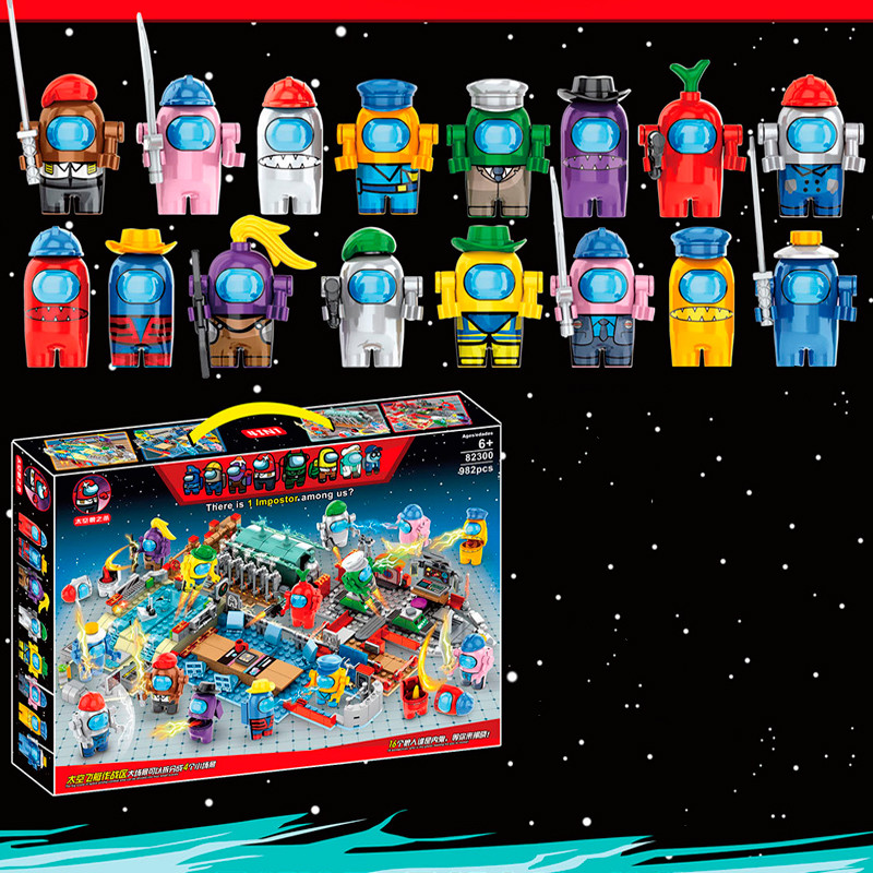 Іграшка Великий Конструктор Амонг Ас Екіпаж, 982 дет. для дітей (l_9371), фото 1