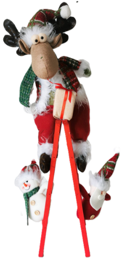 Фігура новорічна "Santa&Co" 70см на драбині №M17328(18), фото 1