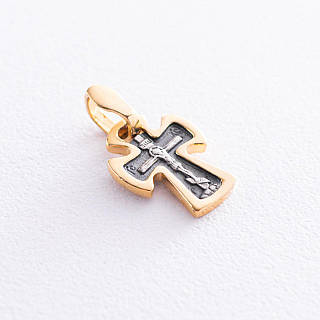 Крестик Спаси и сохрани (позолота) 131813 Оникс D2-2026