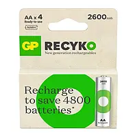 Аккумулятор GP ReCyko  AA/HR6 2600mAH (GP270AAHCE-2EB4) (4шт)
