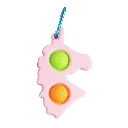 Іграшка Pop it Simple Dimple «Єдиноріг рожевий» з карабіном для дітей (l_9578)