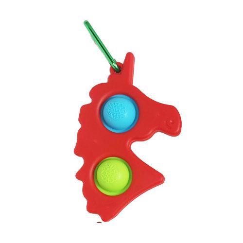 Іграшка Pop it Simple Dimple «Єдиноріг червоний» з карабіном для дітей (l_9579)