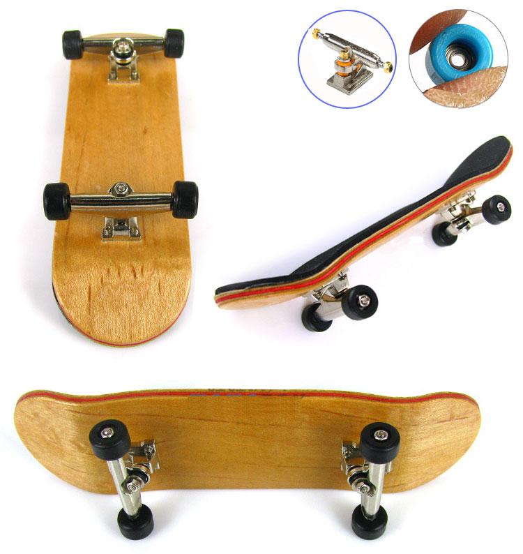 Іграшка Дерев'яний фінгерборд «Rock Deck» (5 шарів) для трюків, оригінальний скейт ручної роботи + кейс для, фото 1