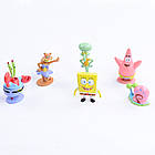 Іграшка Ігрові фігурки Губка Боб, 6 шт. для дітей (l_9870), фото 2