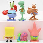 Іграшка Ігрові фігурки Губка Боб, 6 шт. для дітей (l_9870), фото 3