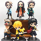 Іграшка Набір фігурок 6 шт Клинок розсікає демонів (Demon Slayer): Танджіро Камадо, Незуко, Зона, фото 3