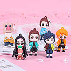 Іграшка Набір брелоків-фігурок (6 шт) Танджіро Камадо, Незуко, Зеницю Агацума, Гію Томіока, Іноске Хабіра для, фото 7