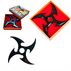 Іграшка Сталевий сюрикен Наруто (темний) з підшипником для дітей (l_9984), фото 2