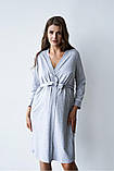 Халат для вагітних та годування, сірий меланж, фото 2