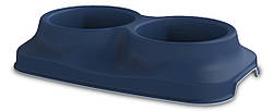 Миска для корму/води для хатніх тварин на 2 секції 0.4+0.4 л. Irak plastik, Туреччина PT-260