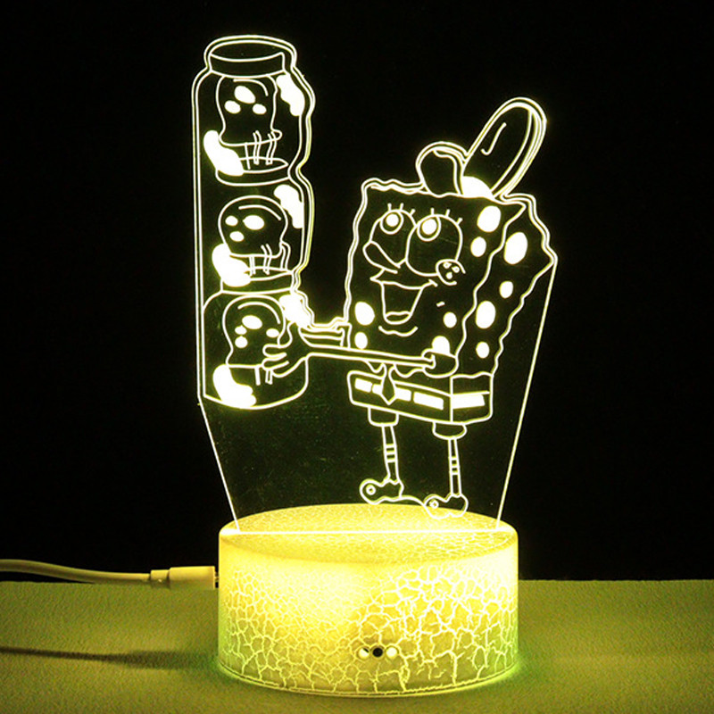 Нічник Губка Боб — багатобарвна іграшка для дітей (l_12308), фото 1