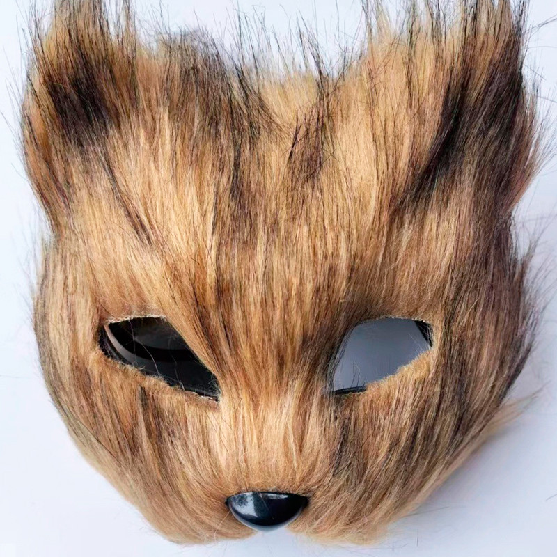 Реалістична маска квадроберів кіт/лисиця Коричнева для квадробіки для дітей (l_13110), фото 1