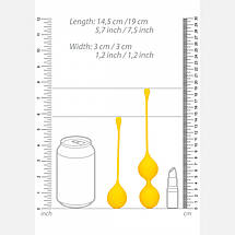 Вагінальні кульки Кегеля для тренувань м'язів піхви Loveline, жовтий, фото 2