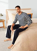 Піжама чоловіча штани фланель смужка (реглан + штани) Livergy S (44-46) різнокольоровий (82037)