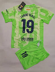 Футбольна форма дитяча Lamine Yamal 19, Барселона, салатна