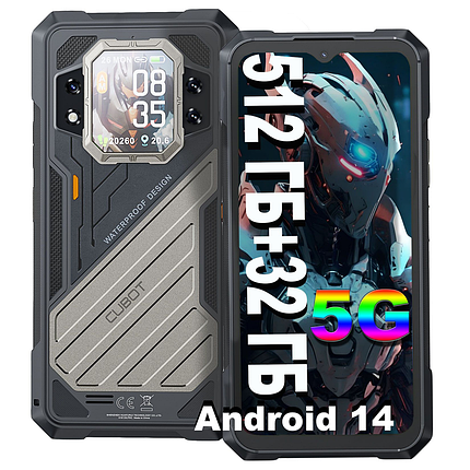 Смартфон Cubot KingKong X 16/512GB 5G Dimensity 7050 NFC 10200mAh 33W Fast Charge 6.58" FHD + 120Hz + скло, фото 1