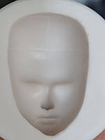 Сіліконовий молд для полімерної глини. Лялькове личко. Обличчя №2Б Розмір 23*34 мм