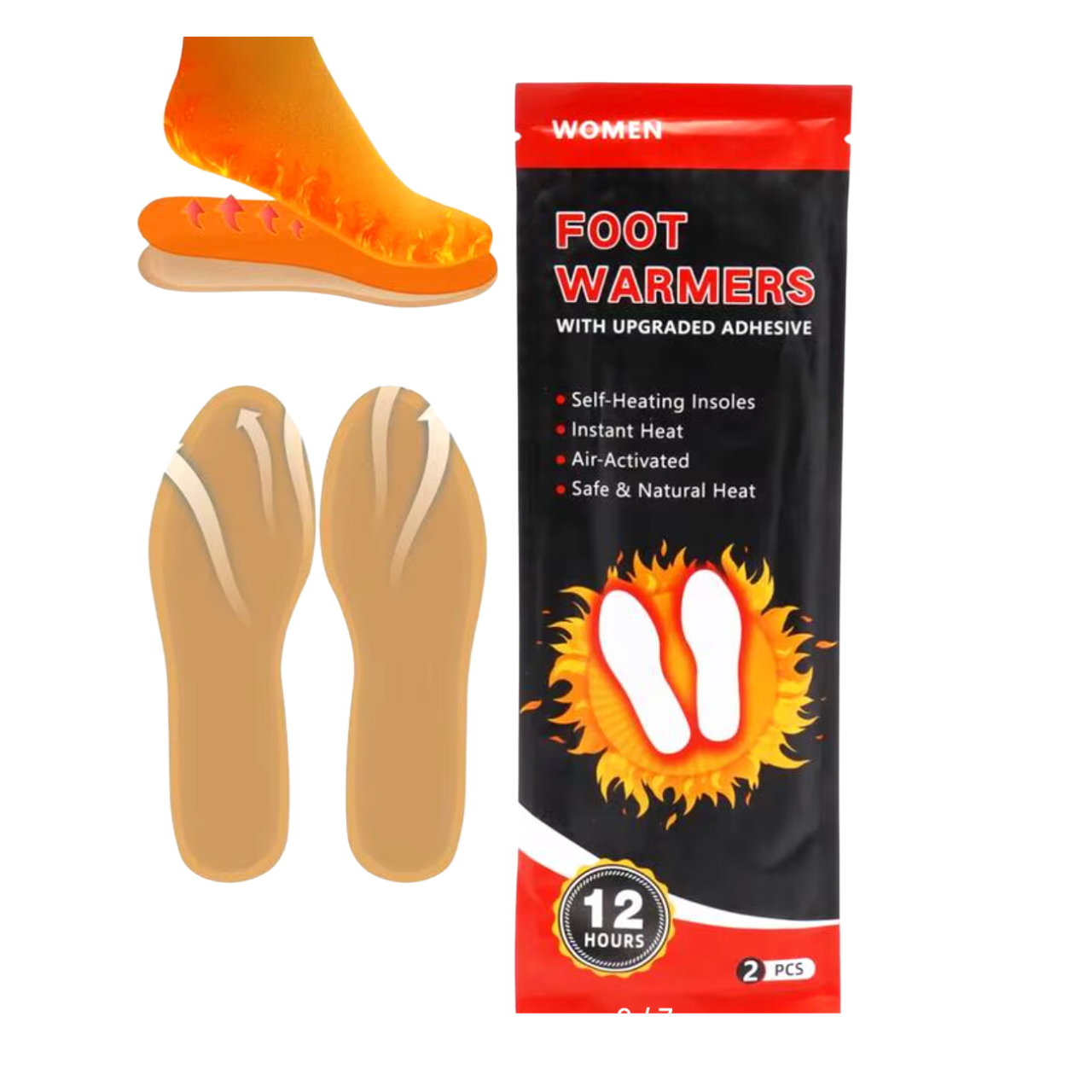 Устілки з підігрівом хімічна на 12 годин FOOT WARMERS, 40-43 розмір, Термомстілка