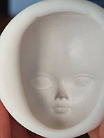 Сіліконовий молд для полімерної глини. Лялькове личко. Обличчя №4Б Розмір 42*30мм