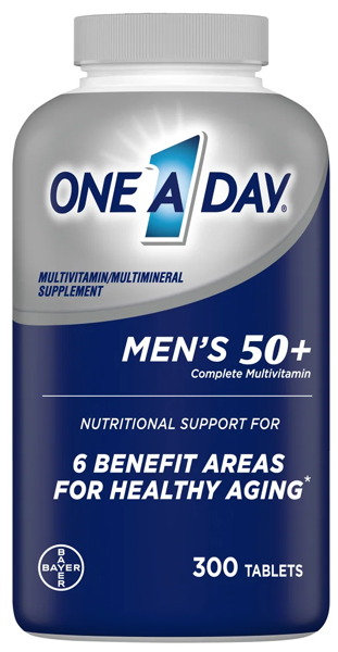 One-A-Day Men's 50+ Мультивітаміни для Чоловіків віком від 50 років, 300 таблеток