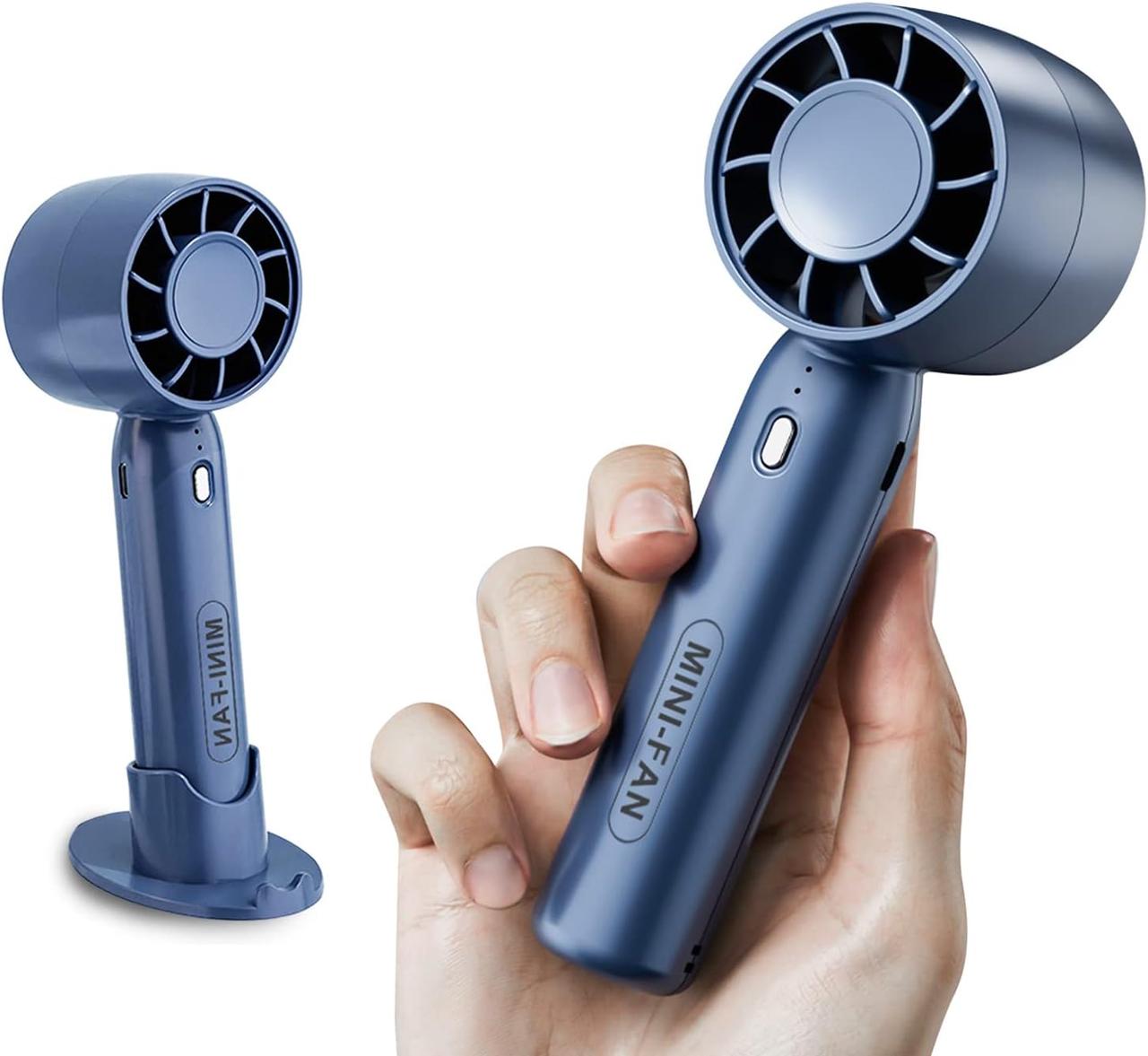 Міні-ручний вентилятор HITNEXT, портативний ручний вентилятор, персональний невеликий вентилятор, що працює від акумулятора 2000, фото 1
