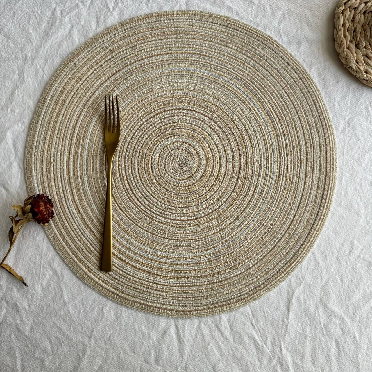 Підставка під тарілку кругла Солом'яні підставки під тарілки Килимки для сервірування круглі