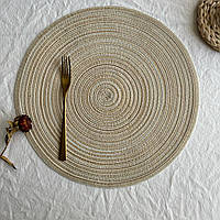 Підставка під тарілку кругла Солом'яні підставки під тарілки Килимки для сервірування круглі
