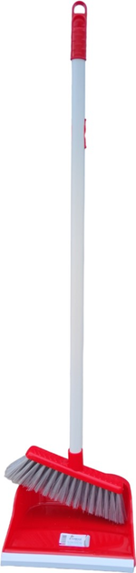 Набір для прибирання "Ловчина": Совок складаний і щітка, червоний, ТМ Zambak Plastic Д 84270R