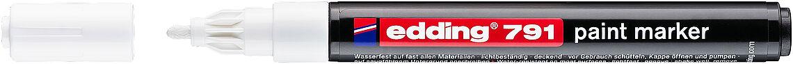 Маркер edding 791 Paint білий 1-2 мм по металу та кераміці. Маркер фарба