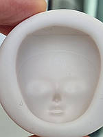 Сіліконовий молд для полімерної глини. Лялькове личко. Обличчя №8Б Розмір 39*33 мм