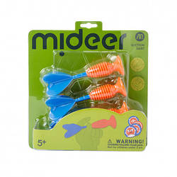 Набір дротиків з присосками для гри в дартс (+ 20 наліпок-цілей) Mideer toys