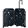 Валіза WINGS DQZ-02 Поліпропілен на 4-х колесах, велика (L) Чорна, фото 8