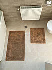 Набір бавовняних килимків для ванної кімнати ТМ Zeron Premium 60*100 + 50*60 Vintage Mosaic колір коричневий