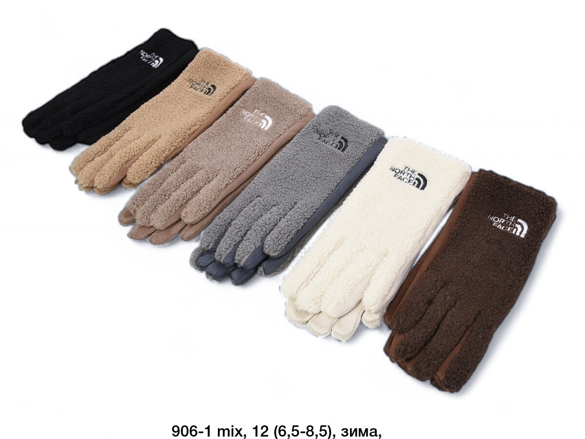 Плюшеві рукавички із сенсором "TNF" опт від постачальника