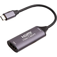 Карта відеозахоплення PowerPlant HDMI (F) - 2.0 USB Type-C (M) (HDVC2-C)