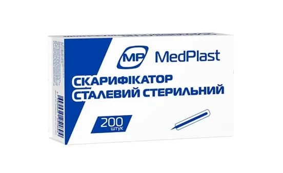 MP MedPlast Скарифікатор сталевий стерильний, 200 шт