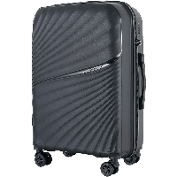 Валіза WINGS DQZ-02 Поліпропілен на 4-х колесах, середня (M) Чорна