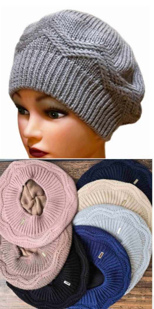 Бере жіночий зима на флісі з прикрасою