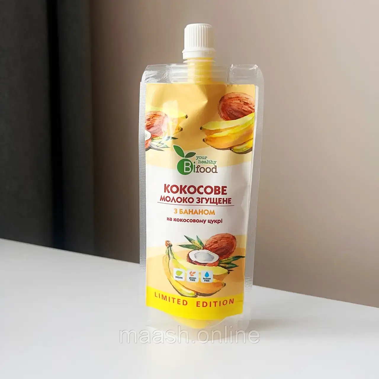 Кокосове Згущене молоко з Бананом дойпак Bifood, 150г