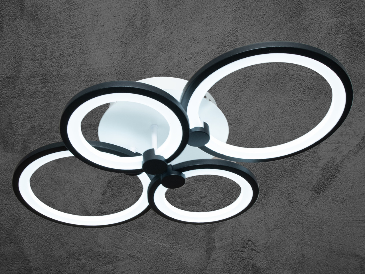 Стильна світлодіодна люстра для кухні, колір чорний, 65 W на 10 м2 8022-4BKDIM-LS