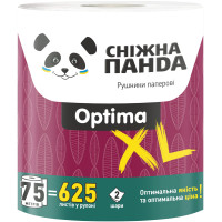 Паперові рушники Сніжна Панда Optima XL 2 шари 1 рулон (4820183972590), фото 1