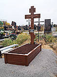 Обрешітка на могилу на 3 доски, висота 38см. Матеріал сосна., фото 3