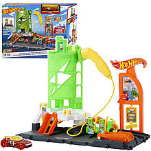 Hot Wheels HTN79 Super Recharge Fuel Station Автотрек Хот Вілс Заправна станція для суперзаряджання