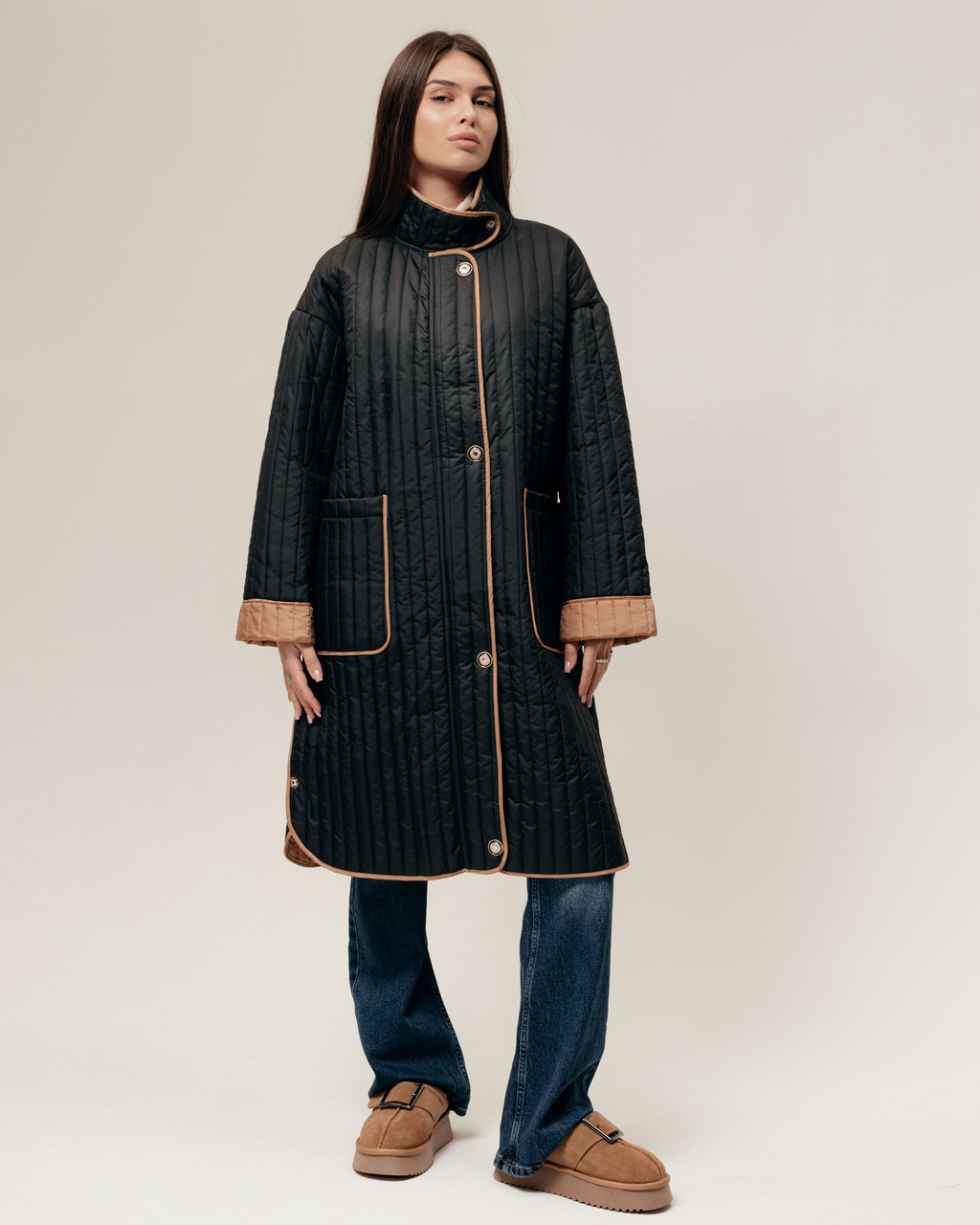 Пальто ICON 3120 44 чорне