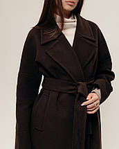 Пальто Fine Line 283 42 коричневе кашемір, фото 3